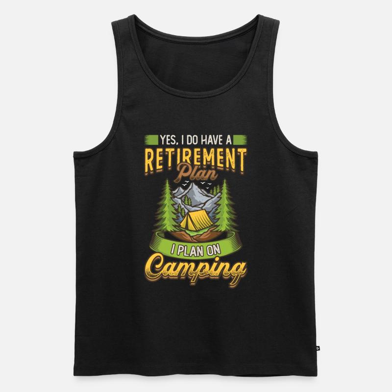 Ruhestandsplan Camping, Ruhestandscamper. - Männer Premium Bio Tank Top - Schwarz