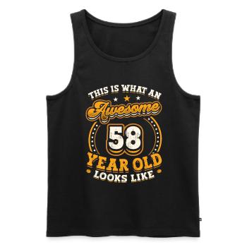 This is what a great 58-year-old looks like. - Men's Premium Organic Tank Top - black - Front - Michal (187cm)