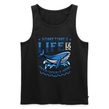 Sometimes life is too good to be true - Men's Premium Organic Tank Top - black - Front - AI Model Male 178 light (178cm)