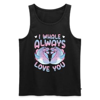 Ich Wal Liebe Dich Immer Blauwal - Männer Premium Bio Tank Top - Schwarz - Vorne - Michal (187cm)