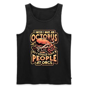 Slap 8 Menschen Auf Einmal Octopi Funny Octopus - Männer Premium Bio Tank Top - Schwarz - Vorne - AI Model Male 178 light (178cm)