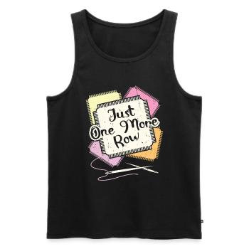 Nur Noch Eine Reihe Häkeln - Männer Premium Bio Tank Top - Schwarz - Vorne - AI Model Male 178 light (178cm)