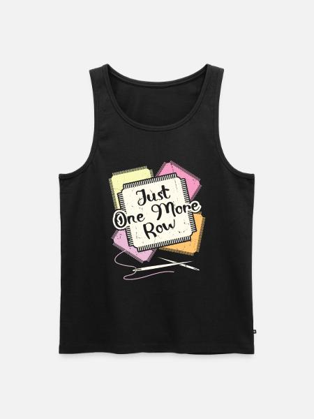 Only a row of crochet - Men's Premium Organic Tank Top - black