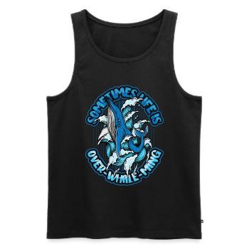 Sometimes life is too good to be true - Men's Premium Organic Tank Top - black - Front - AI Model Male 178 light (178cm)