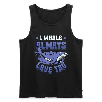 Ich Wal Liebe Dich Immer Blauwal - Männer Premium Bio Tank Top - Schwarz - Vorne - Michal (187cm)