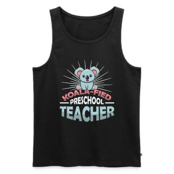 Koala-fied Koala fier enseignant préscolaire - Débardeur bio Premium Homme - noir - Devant - Michal (187cm)