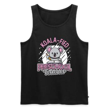 Koala-fied Koala fier enseignant préscolaire - Débardeur bio Premium Homme - noir - Devant - Michal (187cm)