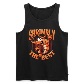Shrimply Les meilleures crevettes de fruits de mer - Débardeur bio Premium Homme - noir - Devant - Michal (187cm)