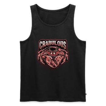 Crabulous Funny Crab Lovers - Men's Premium Organic Tank Top - black - Front - AI Model Male 178 light (178cm)