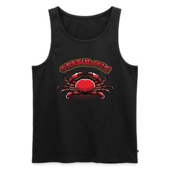 Crabulous Funny Crab Lovers - Men's Premium Organic Tank Top - black - Front - AI Model Male 178 light (178cm)