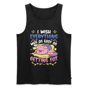 Selbstironie Übergewicht Im Fett - Männer Premium Bio Tank Top - Schwarz - Vorne - AI Model Male 178 light (178cm)