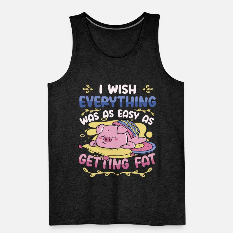 Self-irony overweight in fat Men's Premium Organic Tank Top