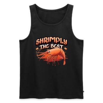 Shrimply Les meilleures crevettes de fruits de mer - Débardeur bio Premium Homme - noir - Devant - Michal (187cm)