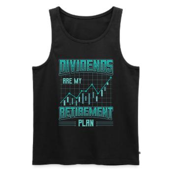 Dividends are my retirement plan - Men's Premium Organic Tank Top - black - Front - AI Model Male 178 light (178cm)