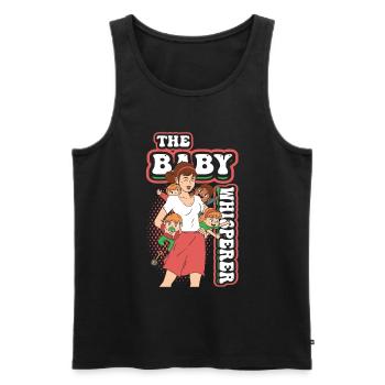 The Baby Whisperer Nounou Childminder Baby-sitter - Débardeur bio Premium Homme - noir - Devant - Michal (187cm)