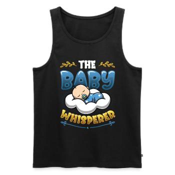 The Baby Whisperer Nounou Childminder Baby-sitter - Débardeur bio Premium Homme - noir - Devant - Michal (187cm)