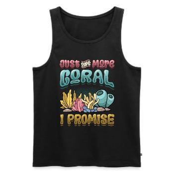 Nur Noch Eine Koralle Verspreche Ich, Riffbecken - Männer Premium Bio Tank Top - Schwarz - Vorne - Michal (187cm)