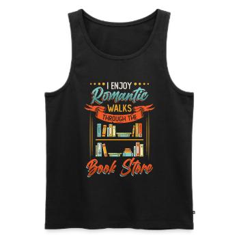 Romantische Spaziergänge Durch Den Buchladen - Männer Premium Bio Tank Top - Schwarz - Vorne - AI Model Male 178 light (178cm)