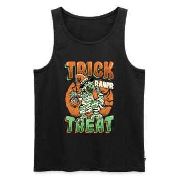 Trick Rawr Treat Halloween Trex - Débardeur bio Premium Homme - noir - Devant - AI Model Male 178 light (178cm)