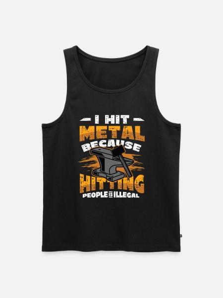 Hit Metal Blacksmith - Men's Premium Organic Tank Top - black