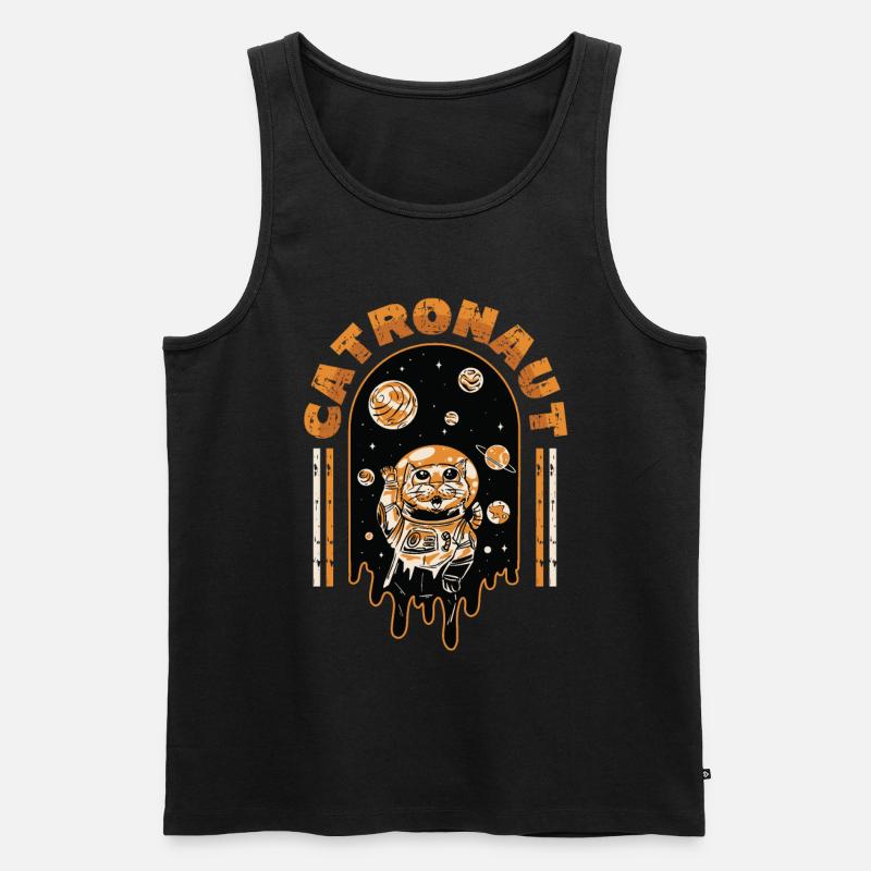 Catronaut Cat Astronaut Cat - Men's Premium Organic Tank Top - black