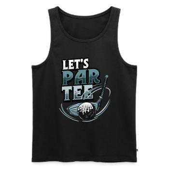 Lets Par Tee Golfer Funny Golf Club - Männer Premium Bio Tank Top - Schwarz - Vorne - Michal (187cm)