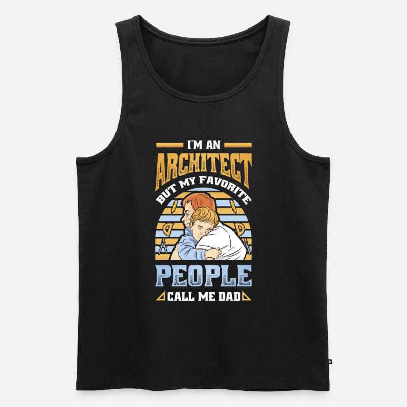 Ich Bin Ein Architekt - Männer Premium Bio Tank Top - Schwarz