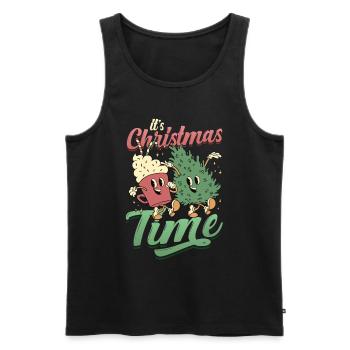 It's Christmas time - Men's Premium Organic Tank Top - black - Front - Michal (187cm)