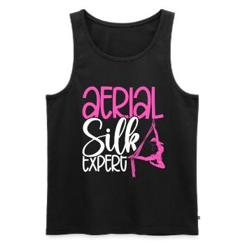 Aerial Silk Expert - Men's Premium Organic Tank Top - black - Front - Michal (187cm)
