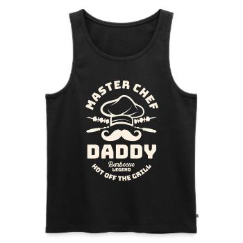 Father´s day - Dad Master Chef Daddy Barbeque Lege - Men's Premium Organic Tank Top - black - Front - Michal (187cm)