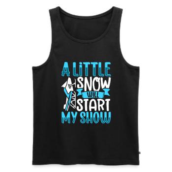 A little snow will start my show - Snowmobile - Men's Premium Organic Tank Top - black - Front - Michal (187cm)