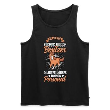 Die meisten Pferde haben Besitzer - Quarter Horse - Männer Premium Bio Tank Top - Schwarz - Vorne - Michal (187cm)