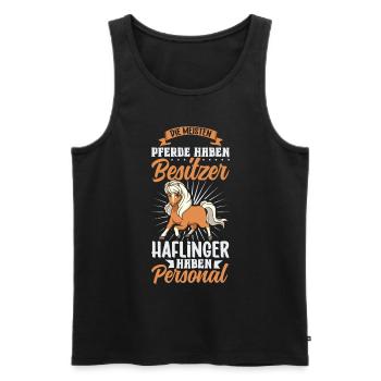 Die meisten Pferde haben Besitzer - Haflinger - Männer Premium Bio Tank Top - Schwarz - Vorne - Michal (187cm)