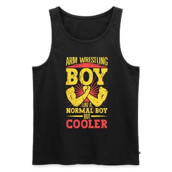 I did my first pin - Arm wrestling - Men's Premium Organic Tank Top - black - Front - Michal (187cm)
