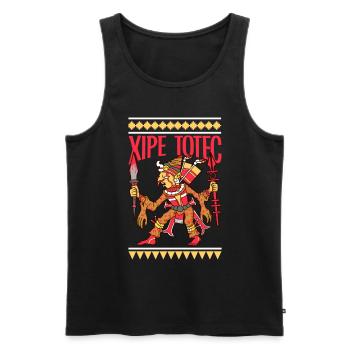 Aztekischer Vegetationsgott - Xipe Totec - Männer Premium Bio Tank Top - Schwarz - Vorne - AI Model Male 178 light (178cm)