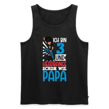 Ich bin 3 - Jungen Rocker - Männer Premium Bio Tank Top - Schwarz - Vorne - AI Model Male 178 light (178cm)