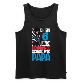 Ich bin 6 - Jungen Rocker - Männer Premium Bio Tank Top - Schwarz - Vorne - Michal (187cm)