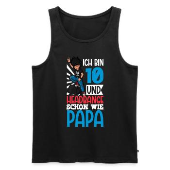 Ich bin 10 - Jungen Rocker - Männer Premium Bio Tank Top - Schwarz - Vorne - AI Model Male 178 light (178cm)