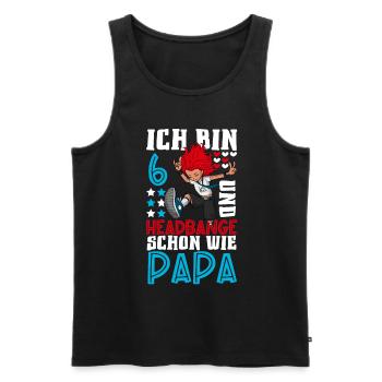 Ich bin 6 - Mädchen Rocker - Männer Premium Bio Tank Top - Schwarz - Vorne - Michal (187cm)