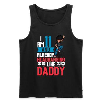 I'm 11 - Young Rocker - Men's Premium Organic Tank Top - black - Front - Michal (187cm)