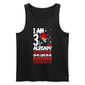 Ich bin 3 - Mädchen Rocker - Männer Premium Bio Tank Top - Schwarz - Vorne - Michal (187cm)