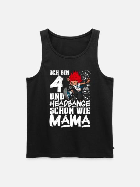 Ich bin 4 - Mädchen Rocker - Männer Premium Bio Tank Top - Schwarz