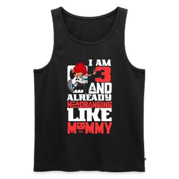 Ich bin 3 - Mädchen Rocker - Männer Premium Bio Tank Top - Schwarz - Vorne - Michal (187cm)