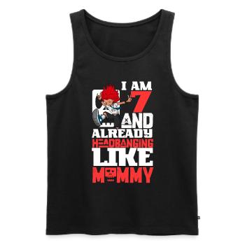 I' - Girl Rocker - Men's Premium Organic Tank Top - black - Front - Michal (187cm)