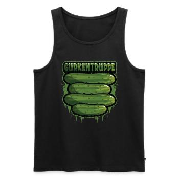 Gurkentruppe Mannschafts Outfit Humor Verein - Männer Premium Bio Tank Top - Schwarz - Vorne - Michal (187cm)