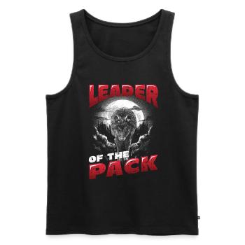 Anführer Des Rudels, Mommy Wolf Heult Den Mond An - Männer Premium Bio Tank Top - Schwarz - Vorne - AI Model Male 178 light (178cm)