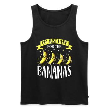 I'm here for the bananas - Men's Premium Organic Tank Top - black - Front - AI Model Male 178 light (178cm)