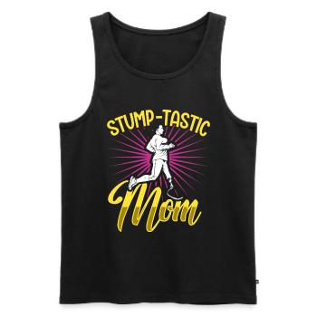 Best mom with prosthetic leg - Men's Premium Organic Tank Top - black - Front - AI Model Male 178 light (178cm)