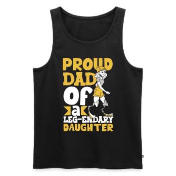 Proud father - prosthetic leg - Men's Premium Organic Tank Top - black - Front - AI Model Male 178 light (178cm)