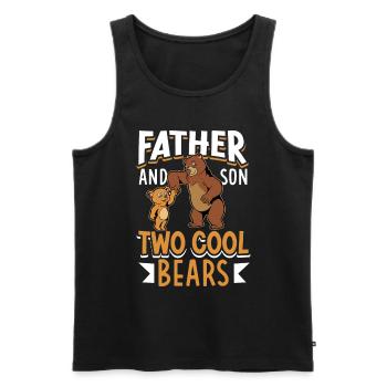 Cool Bears - Father and Son - Men's Premium Organic Tank Top - black - Front - AI Model Male 178 light (178cm)